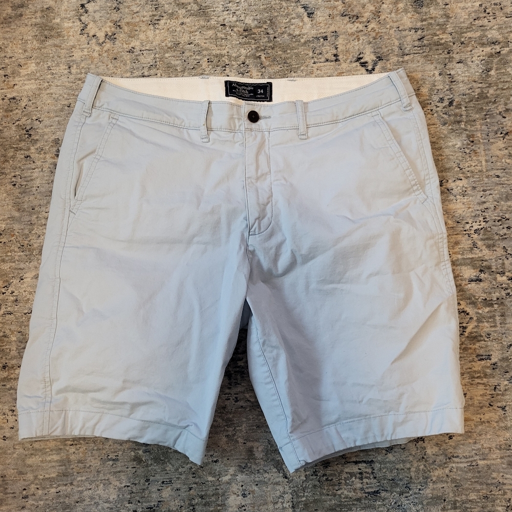 Abercrombie & Fitch Men's Light Blue Shorts